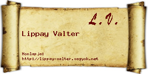 Lippay Valter névjegykártya
